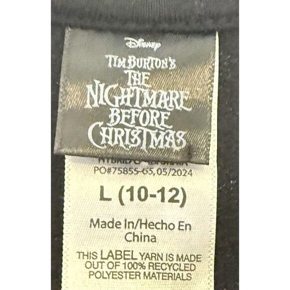 Jack & Sally Crewneck Sweatshirt Disney Halloween Gothic Tim Burton Kids L - Picture 5 of 7